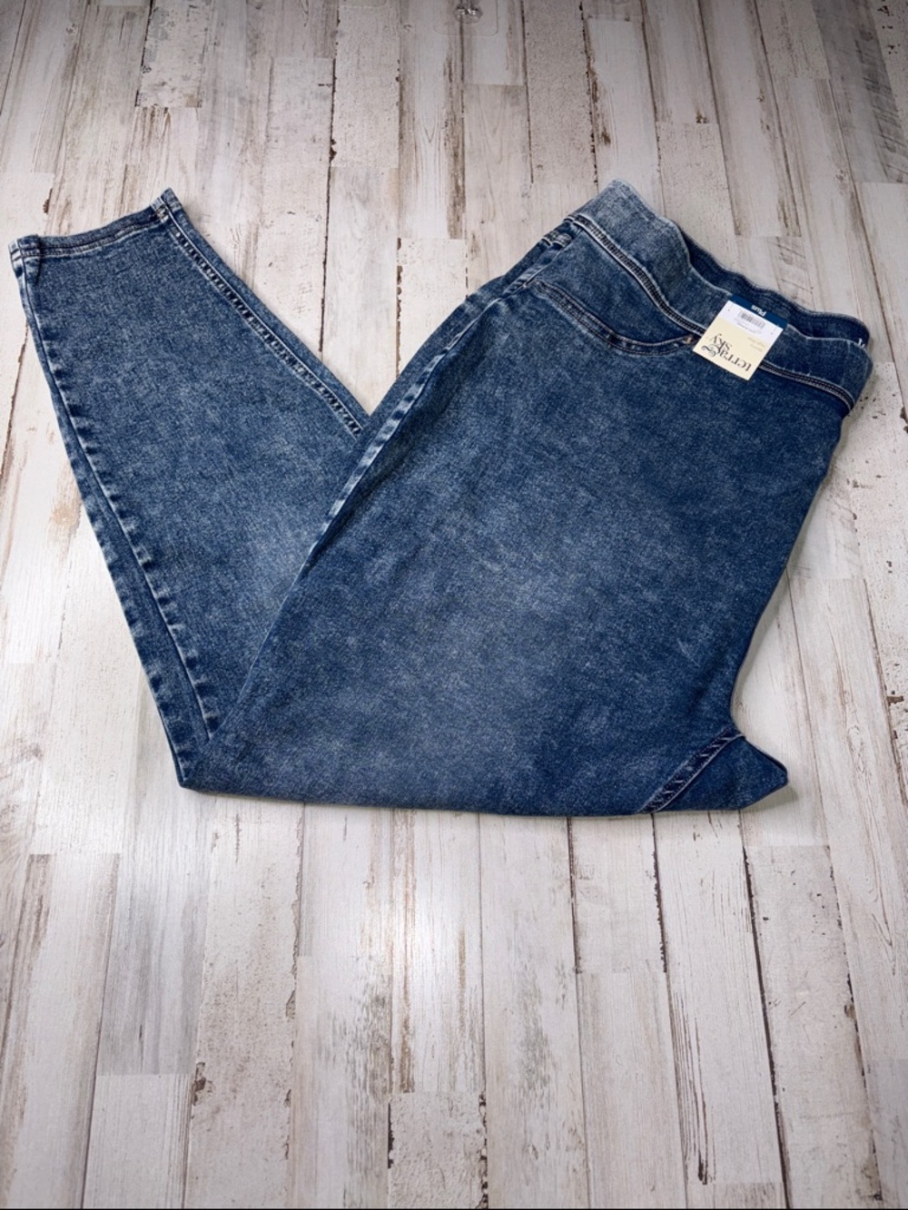 Terra & Sky  Jeggings Skinny Hgh Rise Washed Blue Size 2X (20-22W)